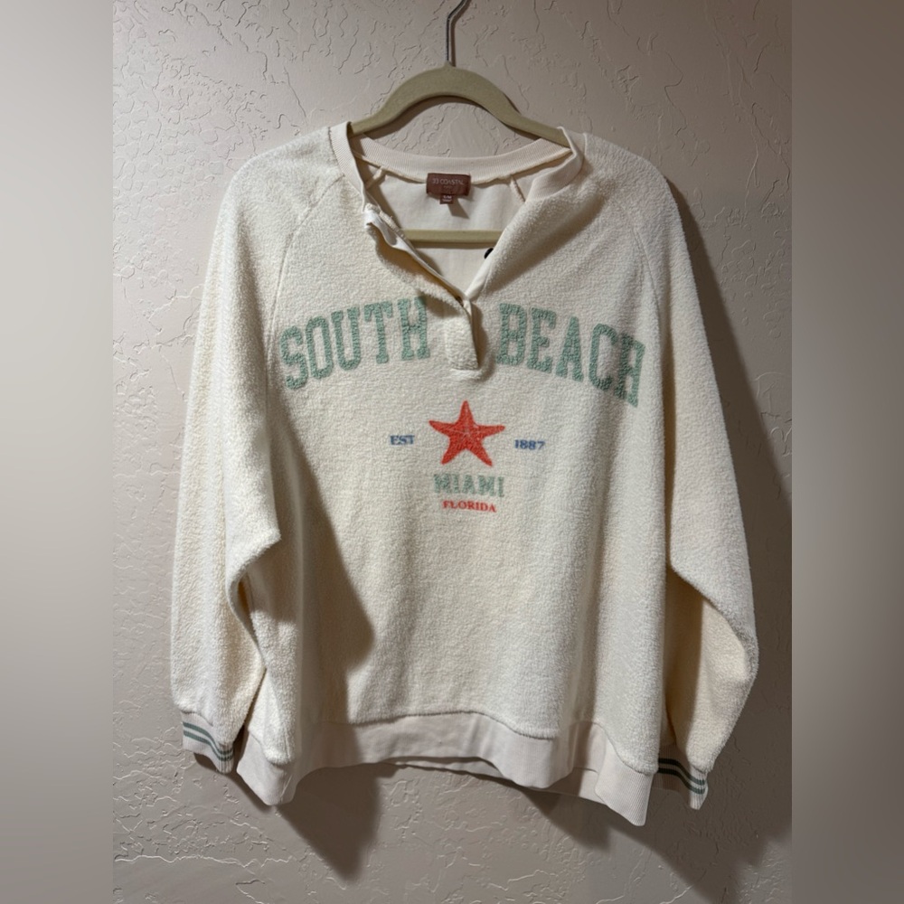 33 Coastal South Beach Miami Fuzzy Pullover